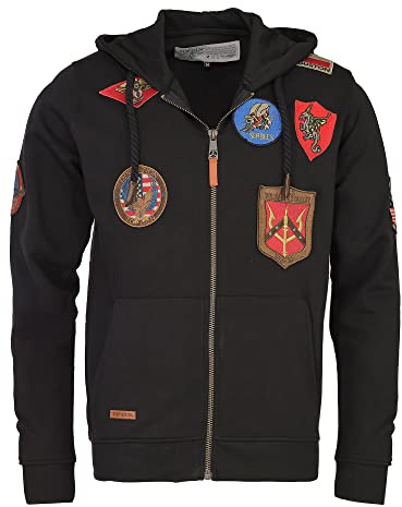 Top Gun Herren Sweatjacke Tg20191057 Black, XXL