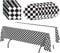 Black and White Checkered Party Tableware Set,31pcs Racing Car Themed Party Paper Plates Napkins Tablecloth Racing Car Party Supplies for Boys Girls Birthday Party,Picnic,Themed Table Decoration