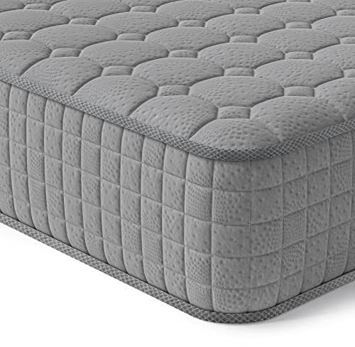 Vesgantti Matratze 120x200 7-Zonen Federkernmatratze 24cm Taschenfederkernmatratze Mittelfeste Orthopädischem Tonnentaschenfederkernmatratze (H4, Tight-top 24cm)