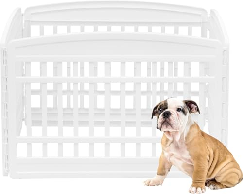 Iris Ohyama Estensione per recinto per cani, A60cm, 4 Pannelli, Bianco, Plastica, Parco, Per Cucciolo, Gatti, Animali domestici, Interni, Esterni, Gabbia, Cuccia, Canile, CI-604E Panel