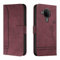 Bravoday Coque pour Nokia 3.4/5.4, Etui Cuir avec Magnetique, Flip Pochette Housse pour Nokia 3.4/5.4 Protection, Vin Rouge