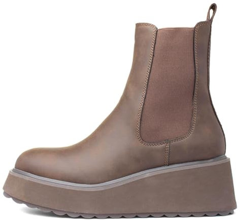 Rocket Dog Heyday Polyurethane Women's Dark Brown Flat Chelsea Boots - UK 5