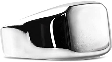 Banemi Trauringe 925, Trauringe Herren Silber Quadratischer Siegelring 22mm Vatertagsgeschenk Ringe Größe 60 (19.1)