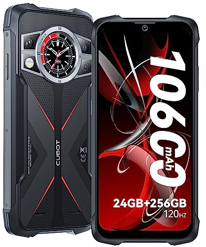 CUBOT Kingkong 9 Outdoor Handy Ohne Vertrag Android 14(2024),Helio G99 24GB RAM/256GB ROM Outdoor Smartphone 10600mAh,6,58 FHD+ Display IP68 Wasserdicht Simlockfreie Handys,100MP+32MP Kamera, 4G NFC