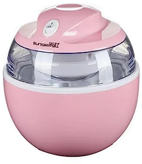 ASSYA Máquina portátil Multifuncional del refrigerador de la heladera del hogar para el Helado Sano Hecho en casa, Sorbete, Helado, Yogur congelado,Rosado
