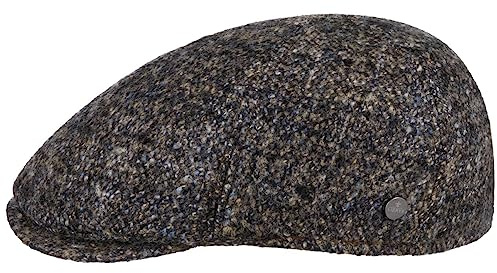 LIERYS Volker Wool Flatcap Rundliche Schiebermütze Graue Herbst Winter Wollcap Herren Made in Italy grau 61 cm