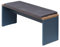 Lomadox Sitzbank Esszimmer gepolstert in blau mit Eiche Nb., Bank, Esszimmer, Essplatz, B/H/T ca. 130/49/40 cm