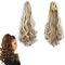 prinfantasy Haare Extension Haarverlängerungen & Perücken Haarzopf Haarteil mit Klammer Pferdeschwanz Haarverlängerung Voluminös Gewellt Ombré Braun Blond synthetische 22 Zoll MW024