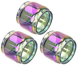 WratryParts Ersatz-Glasröhrenbehälter für TFV16 RTA Tank (3 x Fat Rainbow), transparent, mehrfarbig, 3 Stück