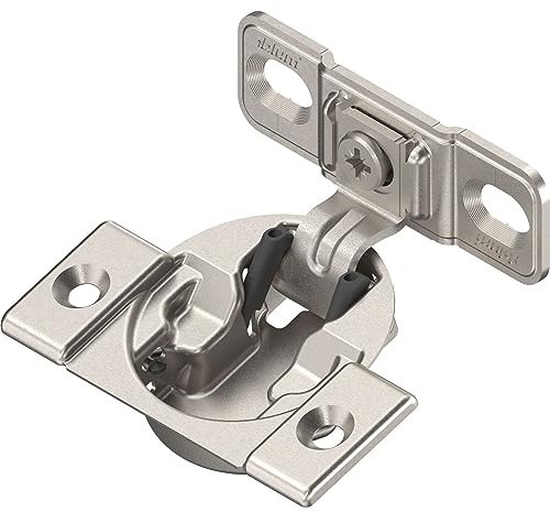 Blum 33B355AF22 Compact Face Fix Hinge 107° with Spring and Mounting Plate, incl Screws, Pack of 1