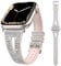 Kamita Bling Watch Strap Compatible With Apple Watch Bands 42mm 44mm 45mm 46mm 49mm, Glitter Silicone Watchband for Women & Girls, Adjustable Sparkling Replacement Band for iWatch 10 9 Ultra (Silver)