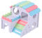 minkissy 1Pc hamster house rabbit wooden hide house hamster exercise play toys small pet house hamster sleeping guinea pig hideout house wooden toys Hamster Bungalow hedgehog to sleep