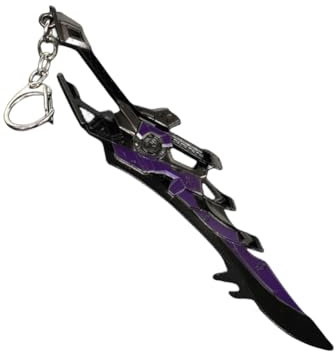 calfee Honkai Star Rail Schwert Schlüsselanhänger, Anime Katana Schlüsselanhänger Legierung Waffe Schlüsselanhänger, 15 cm Mini Waffe Schwert Schlüsselanhänger, Style E, 15 cm