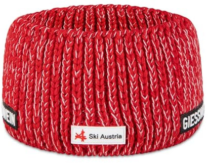GIESSWEIN Ski Austria Headband Engelberg - Merino Stirnband Damen Winter gefüttert, Fleece Stirnband Herren aus Merinowolle grobmaschig, 11cm breites Haarband gefüttert, ÖSV Kopfband Unisex