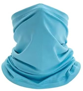 ABTAA Elastische Kopftücher, Multifunktionstuch, Bandana, winddicht, atmungsaktiv, UV-Schutz, Schlauchschal für Radfahren, Wandern, Hellblau, Einheitsgröße