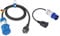 as - Schwabe Câble Adaptateur CEE pour Le Camping 1.5m, coupleur CEE 3 pôles avec indicateur & Electraline 20848043M Adaptateur pour caravanne, Bleu