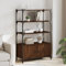 Sufrk Bücherregal 3 Fächer Schrank Regal BüCherschrank Raumteiler Regal RegalwüRfel Shelves BüRo Schrank Braun Eiche 70x30x109,5 cm Holzwerkstoff