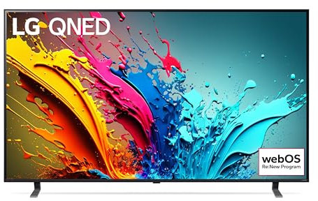 LG QNED 86'', Serie 85 2024, 86QNED85T6C, Smart TV 4K, Processore α8, Design slim, 20W, AI Picture Pro, 4 HDMI 2.1 120Hz, VRR, FreeSync Premium, Alexa, Wi-Fi, webOS 24, Telecomando puntatore