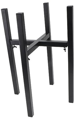 PHENOFICE Blumentopfständer Schwarz Eisen Aufbewahrungshalterung Pflanzenständer Für Drinnen Und Draußen Lagerung Halterung Topfpflanzen Halterung Pflanzentopftablett