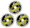 SANLEETEK 3pcs 85mm TCT Circular Saw Blade - 24T Cutting Blade for Wood, Plastic, Plywood & Composite Materials with Washer 3/8-9/16 (10-15mm)
