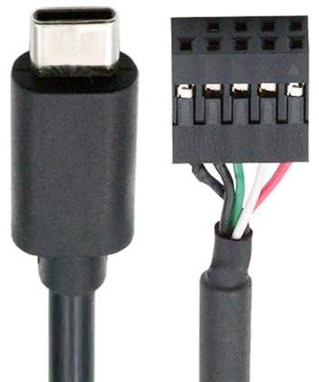 NFHK USB 2.0 Motherboard 9pin 10pin Header to Type-C USB-C Cable 50cm for Mini Monitor Sensor Panel Camera
