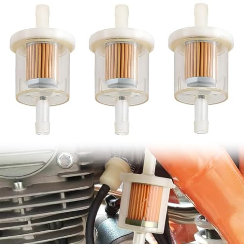3 Pezzi Filtro Benzina 8 Mm, Filtri Ad Alta Precisione, Sostituzione Del Filtro Per Scooter, Motociclette, Universale Filtri Carburante, Accessori Di Filtrazione in Linea Benzina, Generatori, Tosaerba