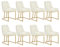 WOLTU Esszimmerstühle 8er Set, Küchenstuhl Samt, Polsterstuhl mit Metallgestell in Bogenform, gepolsterter Stuhl mit Rückenlehne, Wohnzimmerstuhl Schminkstuhl EZS32cm-8 Beige