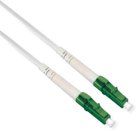 ROLINE Cavo in fibra ottica 9/125 µm OS2, LC/LC, APC, armato in acciaio, simplex, LSOH, bianco, 10 m