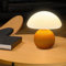 DASIAUTOEM Pilz Nachttischlampe Tischlampe, LED Dimmbar mit Touch-Steuerung, Tischleuchte mit Keramikbasis & Augenfreundlichem Licht - Deko für Kinderzimmer, Schlafzimmer & Hygge-Wohnzimmer