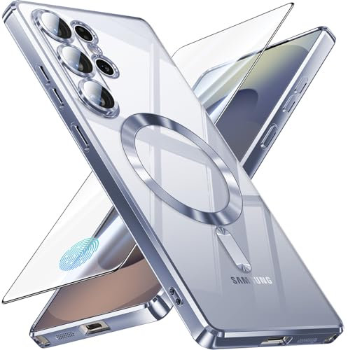 JUESHITUO für Samsung Galaxy S25 Ultra Hülle [Kompatibel mit MagSafe] [Militärstandard] [TOP N56 Starke Magnete] Stoßfest Kratzfest Handyhülle Case mit Kameraschutz, Blau