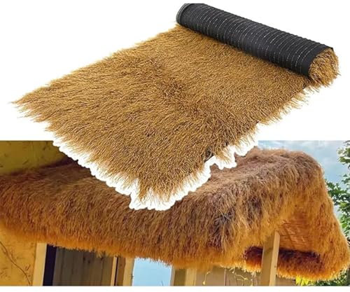 GQZJY Techo de Paja sintética Rollo de Paja Artificial Mexicana para Bares Fiestas cercas de jardín, Patios Manualidades palapa escondite fardos de heno para decoración(Size:0.5m*10m)