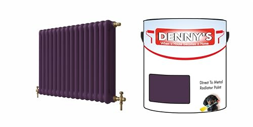 SCOOBYS PAINTS BACK IN THE MIX Direct to Metal Radiator Paint, Heat Resistant, 250ml, Brush-On Application Metallic and solid Colours (Royal Plum)