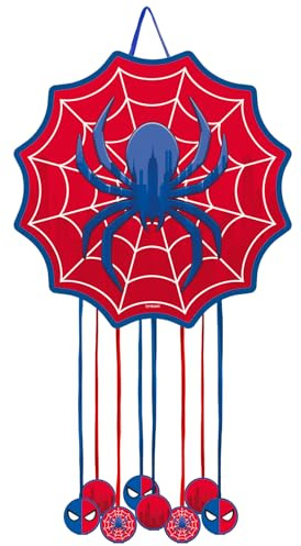 OH YEAH - Piñata de Cumpleaños Grande Spider 45 x 45 cm - Decoración Fiestas Infantiles Niño y Niña - Piñatas Grandes para Rellenar con Juguetes y chuches - FÁCIL DE RELLENAR