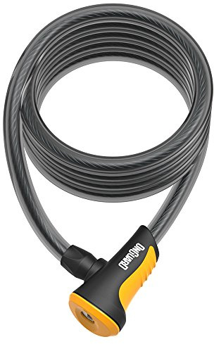 OnGuard Neon Spiral Lock, 180cm x 12mm, Orange.