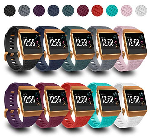 AIUNIT Kompatible Ionic Armbänder für Herren, Damen, Teenager, Kinder, klein, mit orangefarbener Schnalle, -Armband, Sportzubehör für Ionic Smart Watch