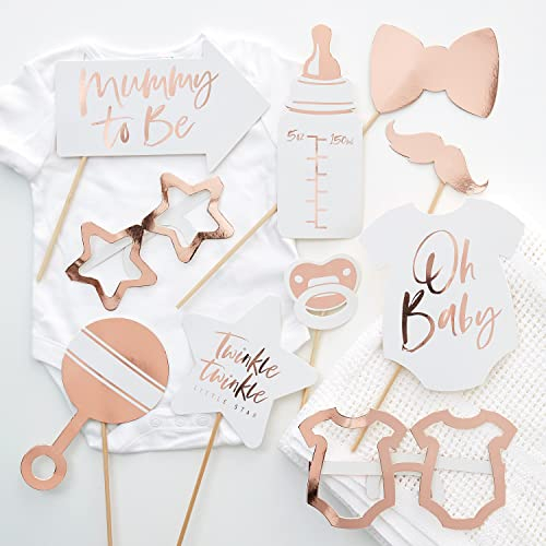 Ginger Ray 10 Pack Rose Gold Foiled Baby Twinkle, Einzelbett, One size