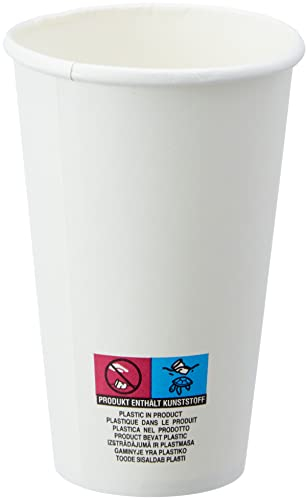 HEKU 50 weiße Pappbecher 0,3l | Frischfaser mit Beschichtung | Umweltfreundlich & recyclingfähig | FSC-Zertifiziert | Für Heiß- und Kaltgetränke | Ideal für Veranstaltungen, Büros und Cafés