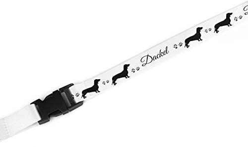 Merchandise for Fans Lanyard Schlüsselanhänger Schlüsselband mit Sicherheitsverschluß und Karabiner/Hund Dackel 03