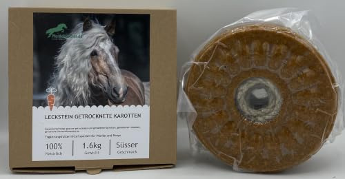 Pferdelutscher Leckstein getrocknete Karotten - speziell für Pferde und Ponys 1,6kg (1kg/16,19€)