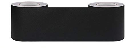 WYLNEP Frise Murale Autocollant Papier Peint Autocollant imperméable en PVC Plinthe Autocollant de cuisine et de salle de bain Décor Mural Noir mat 10cm X 500cm