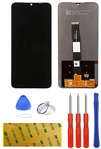 LTZGO Pantalla LCD Compatible con Xiaomi Redmi 9A M2006C3LG, Redmi 9C M2006C3MG Negro Táctil Reemplazo Reparación Repuesto Ensamblaje Digitalizador con Herramientas Kit Cinta Adhesiva - sin Marco