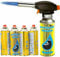 Yorkshire Homeware 4 x Pcs Butane Gas Blow Torch Flamethrower Burner Welding Auto Ignition Camping Heater Cooker BBQ