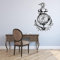 QIANGTOU Mit Kompass Wandtattoo nautische Dekor Kompass nautische Wandaufkleber Vinyl Aufkleber Wohnzimmer Dekor Wandbild 108x73cm