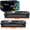 SavFinto 203X Schwarz Toner Ersatz für HP CF540X CF540A 203X 203A Tonerpatronen Kompatibel mit HP Color Laserjet Pro MFP M281fdw M281fdn M281cdw M280nw M254nw M254dw M254dn M281 M254 (2 Schwarz)