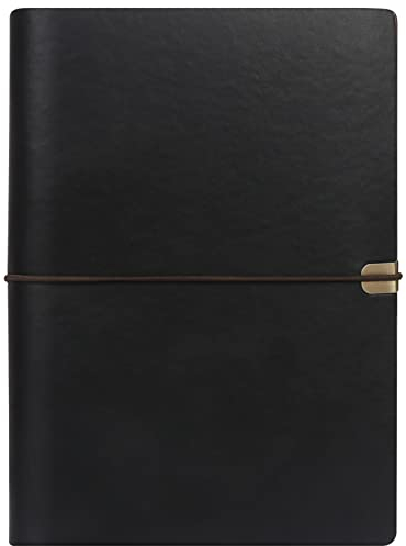 FYY Notizbuch binder A5,PU Leder Notizbuch Ringbuch Nachfüllbar, 6-Ring Refillable Leder Binder für Schreiben, Planen, Reisen, als Tagebuch Oder Skizzenbuch,Geschenk für Männer/Frauen
