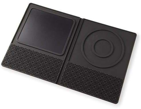 True Bar Mat, Multipurpose, Silicone Cocktail Prep Station, Rimmer, Cutting Board, Drying Mat, Set of 1, Black