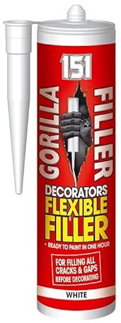 Flexible Decorators Filler for Filling All Cracks & Gaps Before Decorating, White, 280ml (Gorilla Filler)