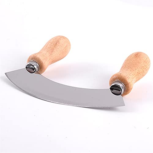 WERWER Cuchillo de Cocina Lateral Doble Cortador de Queso con Mango de Madera (Kitchen Knife Size : 13.7cm)