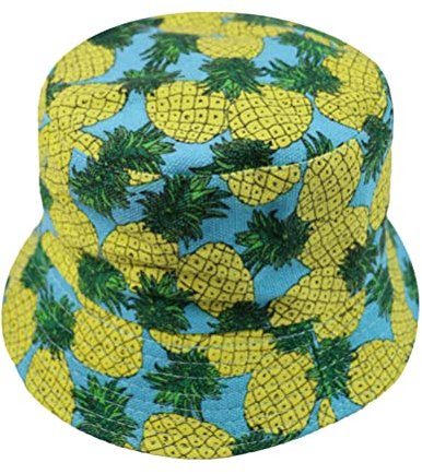 PRETYZOOM Boonie Hut Ananas-Kopfschmuck Herren Fischer Hut Outdoor Eimer Hut Wendehut Baumwoll Eimer Hut Eimerhut Mit Ananas Strandhut Für Frauen Kinder Strand Hut Reisen Sommer Sonnenhut