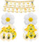 SUNSK Geburtstagsballons Biene Luftballons Gänseblümchen Blume Folienballon Gelb Biene Latexballon Happy Birthday Girlande Geburtstag Deko für Kinder (18 Stück)